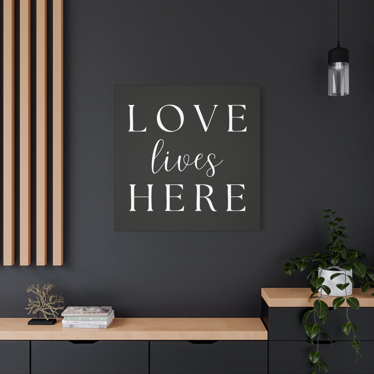 Wall Art Canvas - Love Lives Here