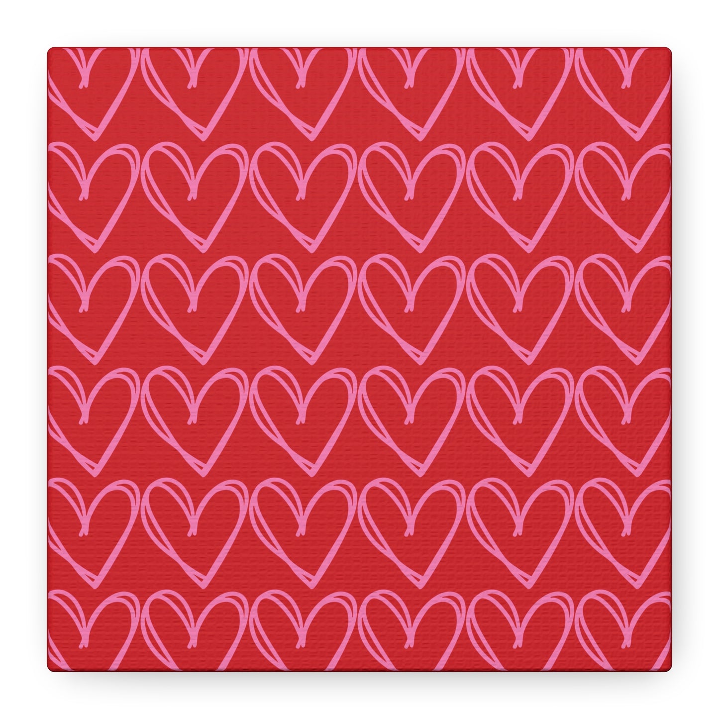 Canvas Wall Art - Red and Pink Hearts