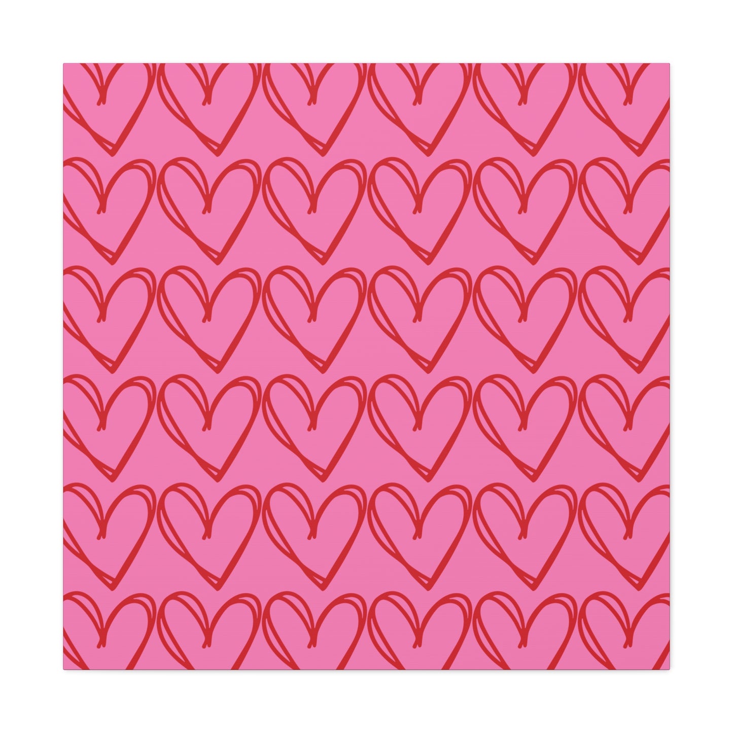 Canvas Wall Art - Pink and Red Hearts