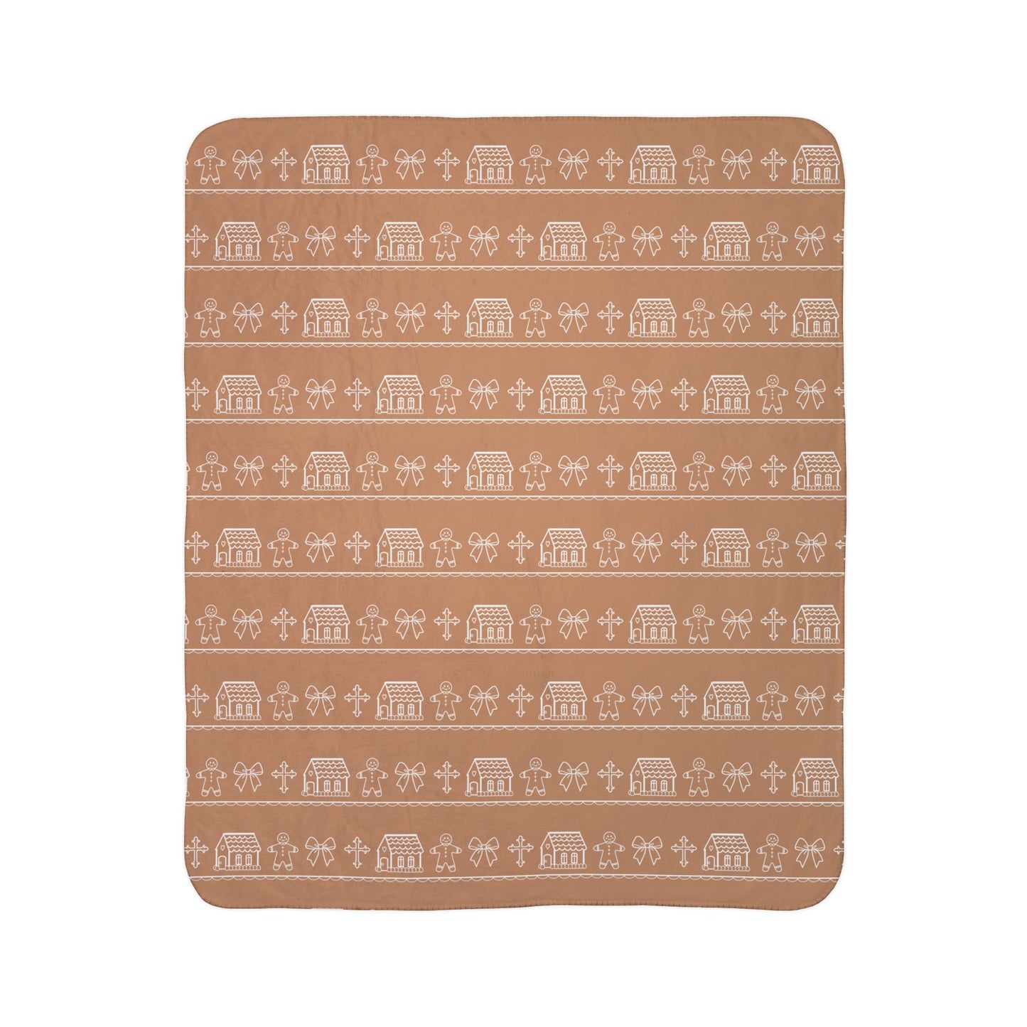 Sherpa Blanket Christmas Gingerbread Christian