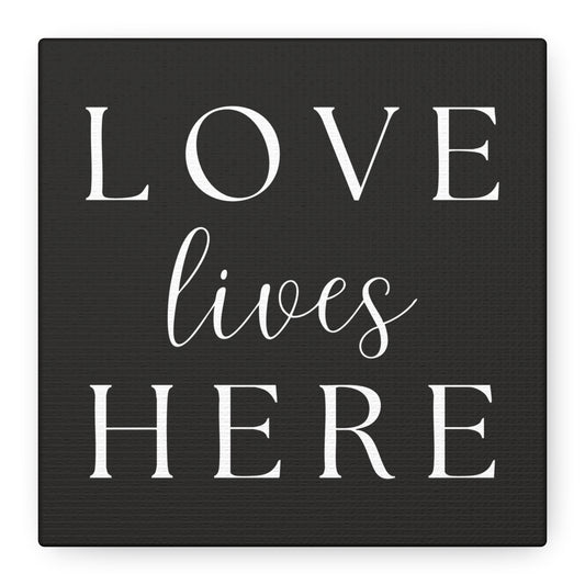 Wall Art Canvas - Love Lives Here