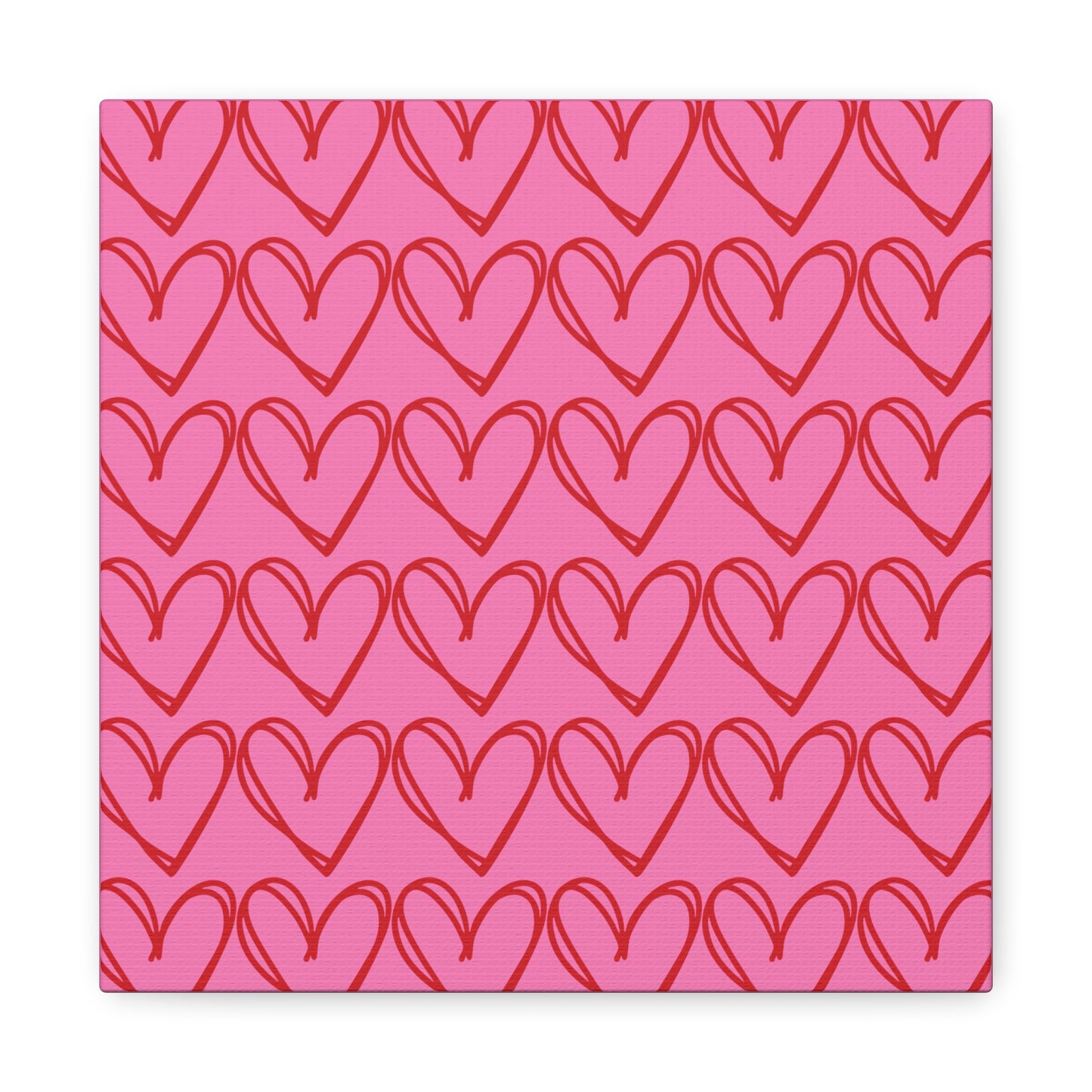 Canvas Wall Art - Pink and Red Hearts