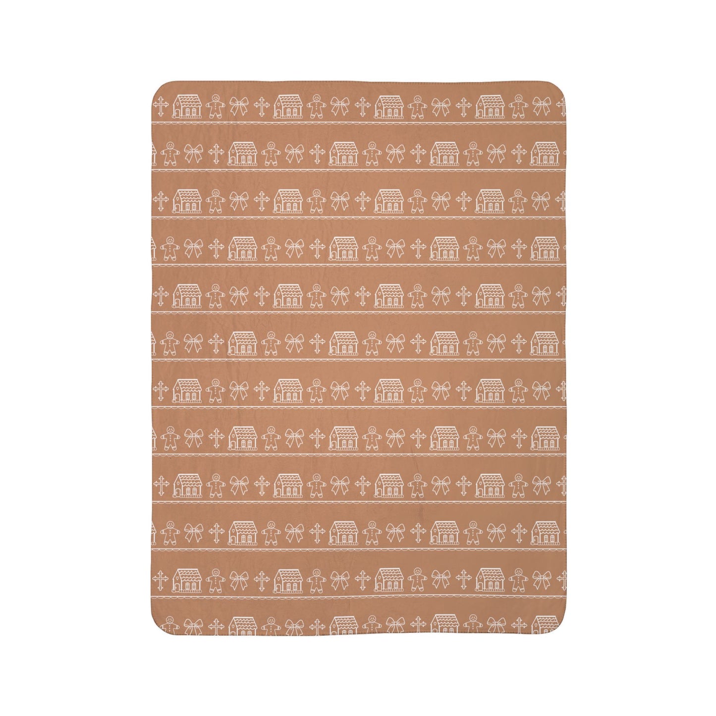 Sherpa Blanket Christmas Gingerbread Christian