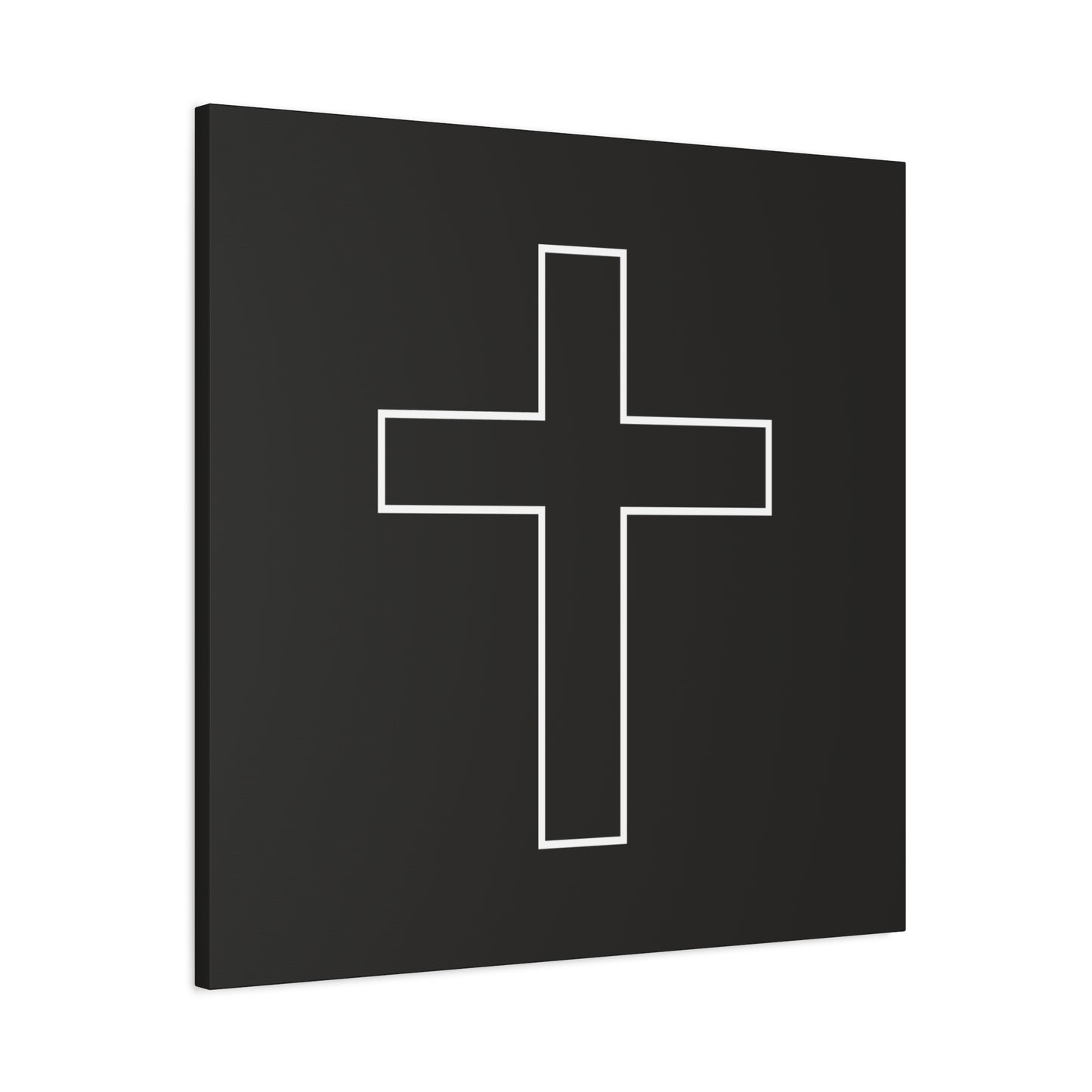 Minimalist Outline Cross - Canvas Wall Art