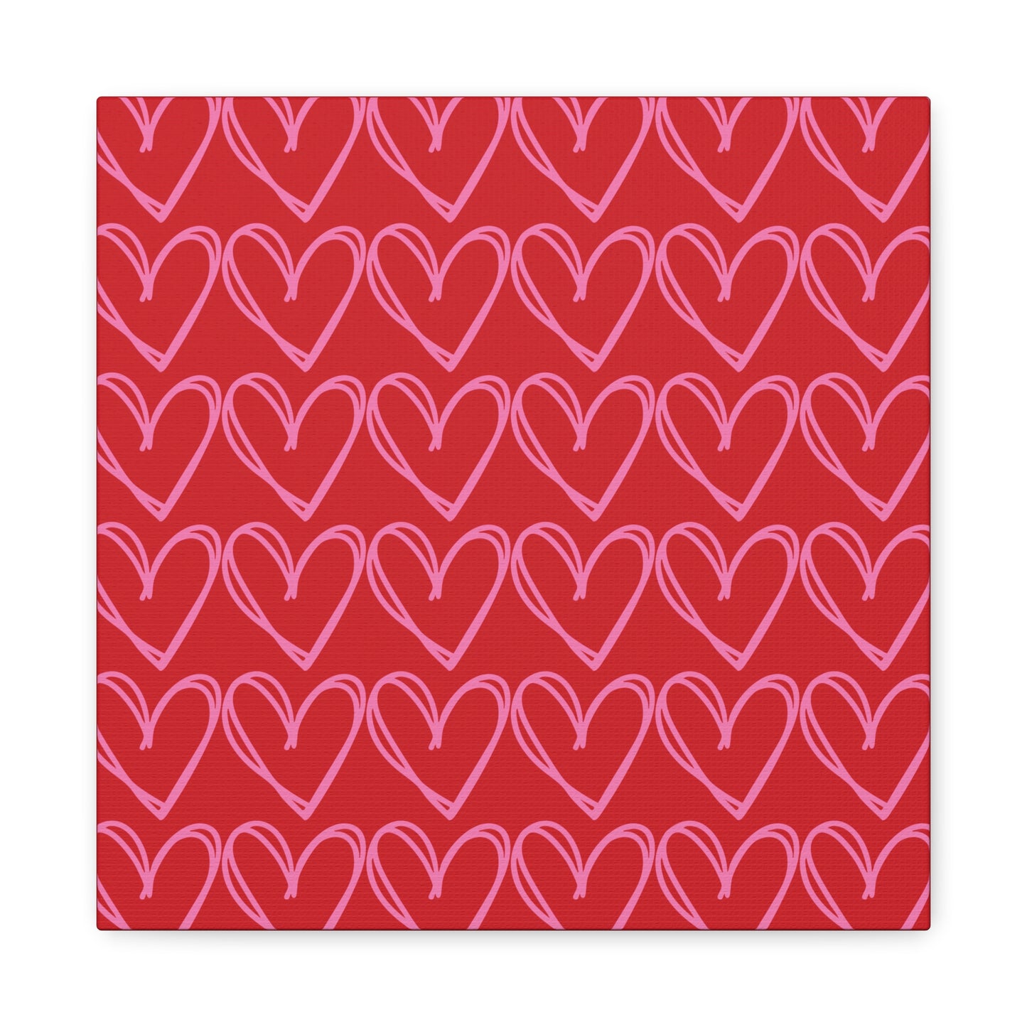 Canvas Wall Art - Red and Pink Hearts