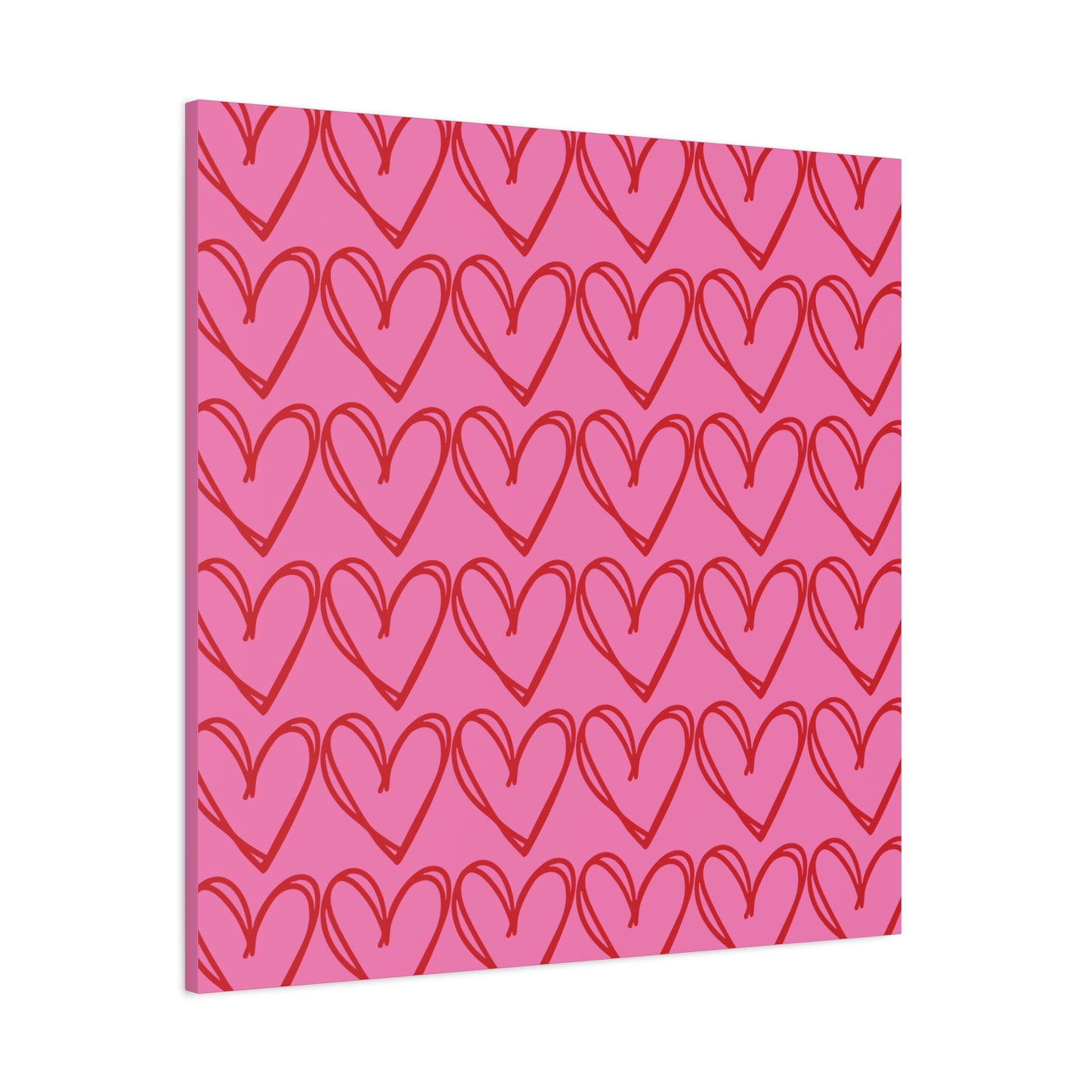 Canvas Wall Art - Pink and Red Hearts