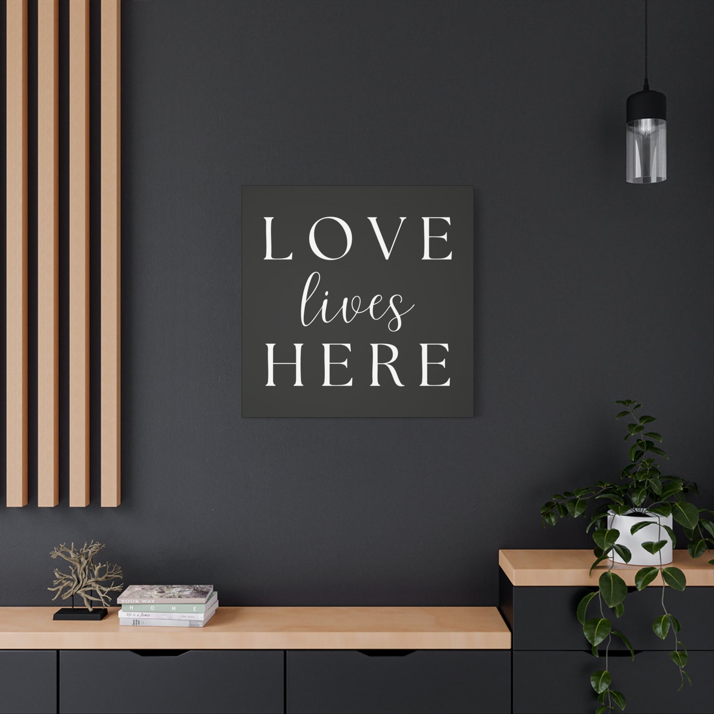 Wall Art Canvas - Love Lives Here