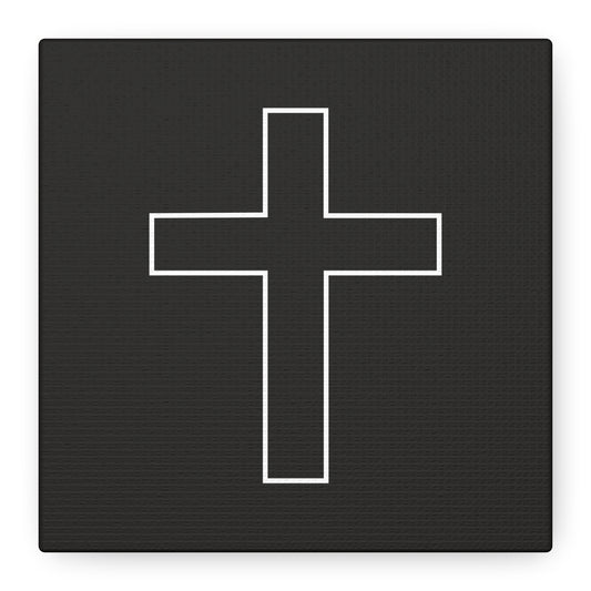 Minimalist Outline Cross - Canvas Wall Art
