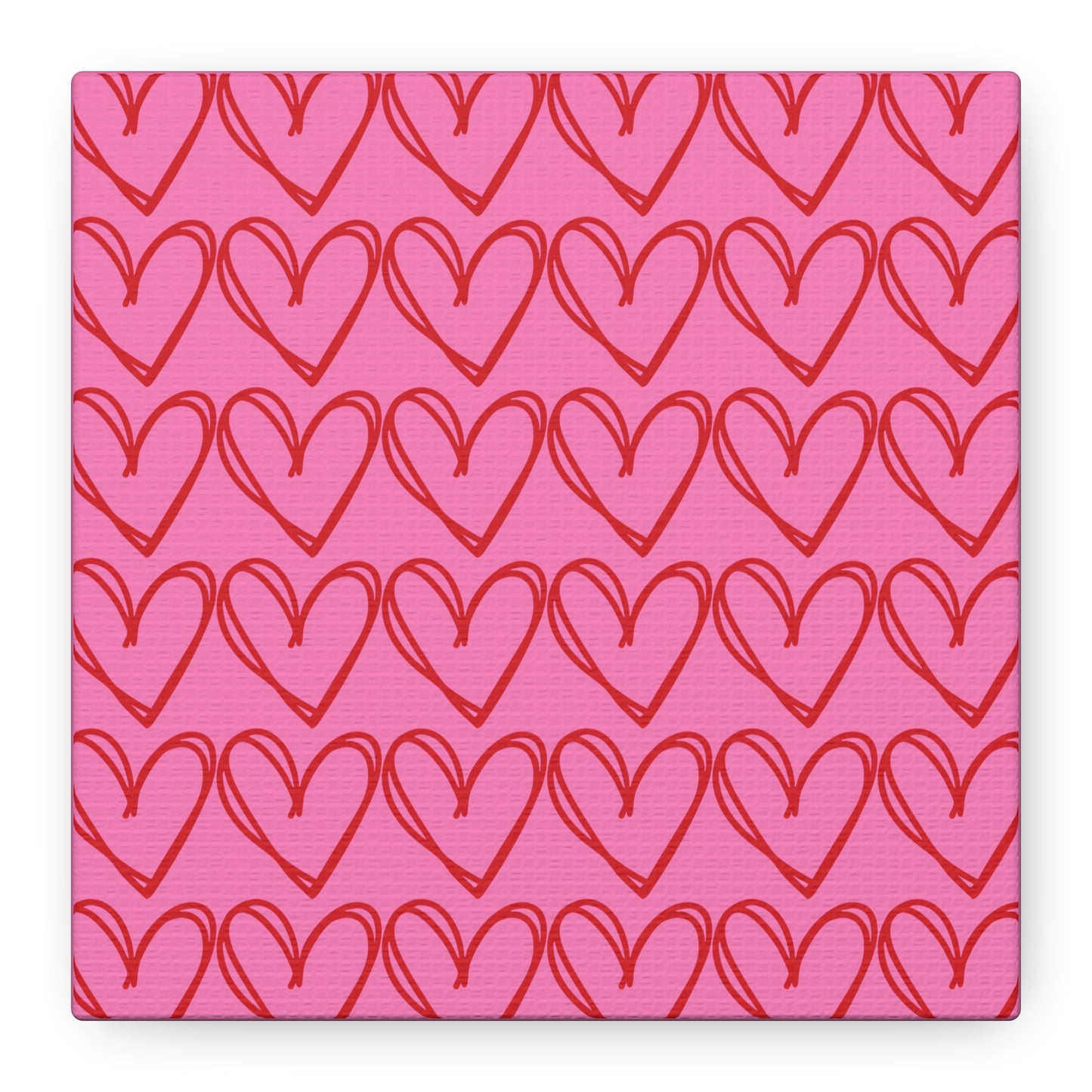 Canvas Wall Art - Pink and Red Hearts