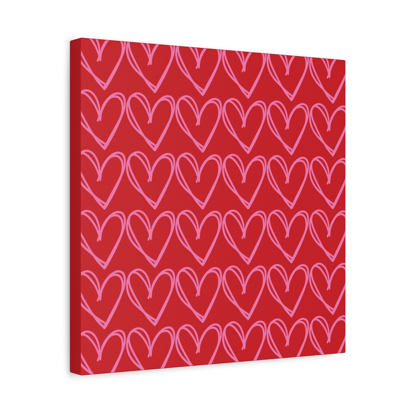 Canvas Wall Art - Red and Pink Hearts