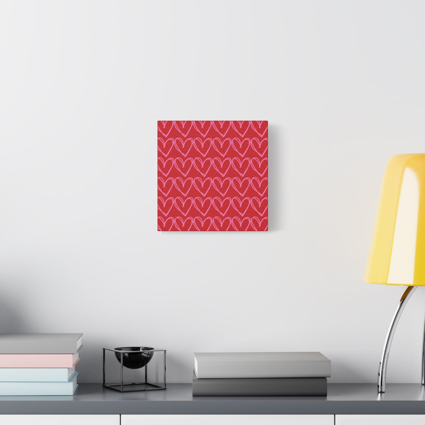 Canvas Wall Art - Red and Pink Hearts