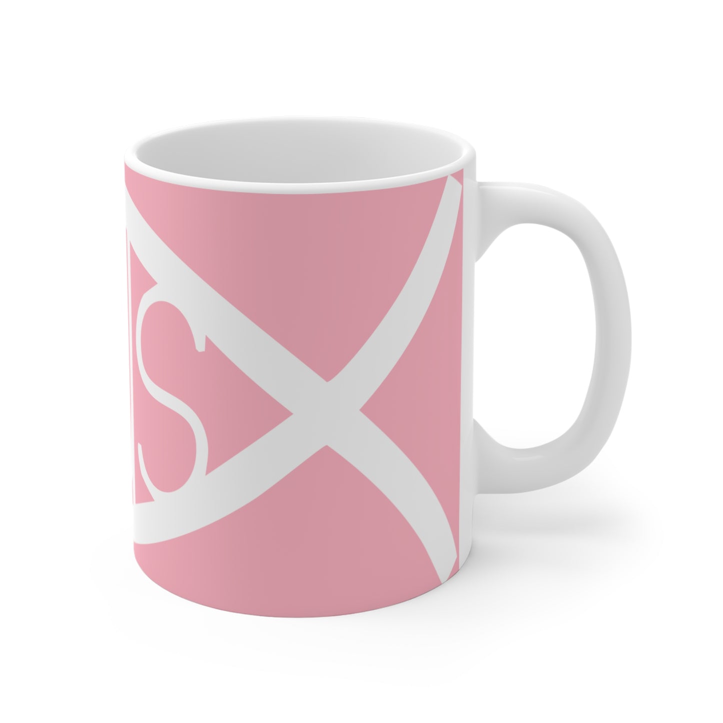 Pink Jesus Fish Mug - 11oz Ceramic Coffee Cup
