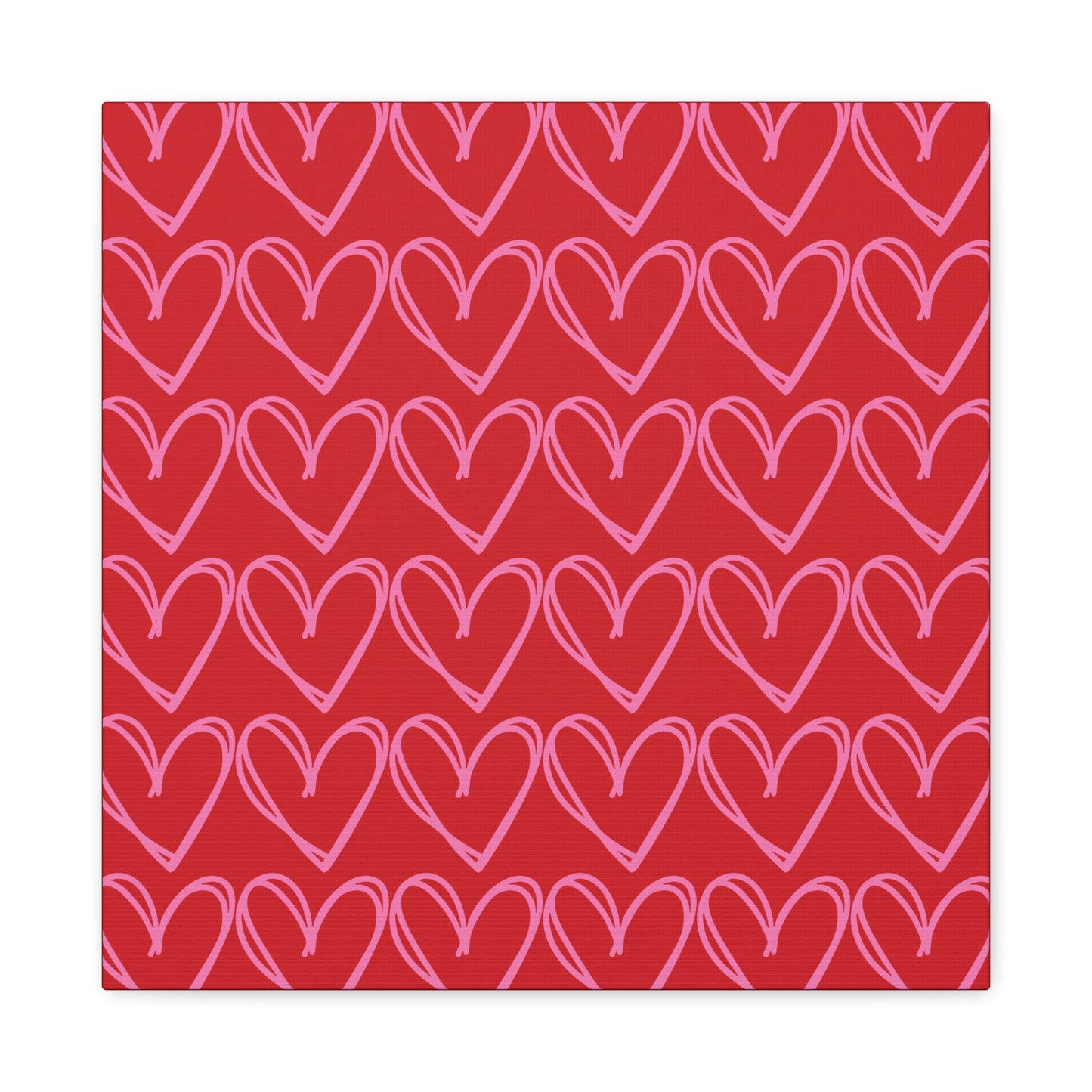 Canvas Wall Art - Red and Pink Hearts