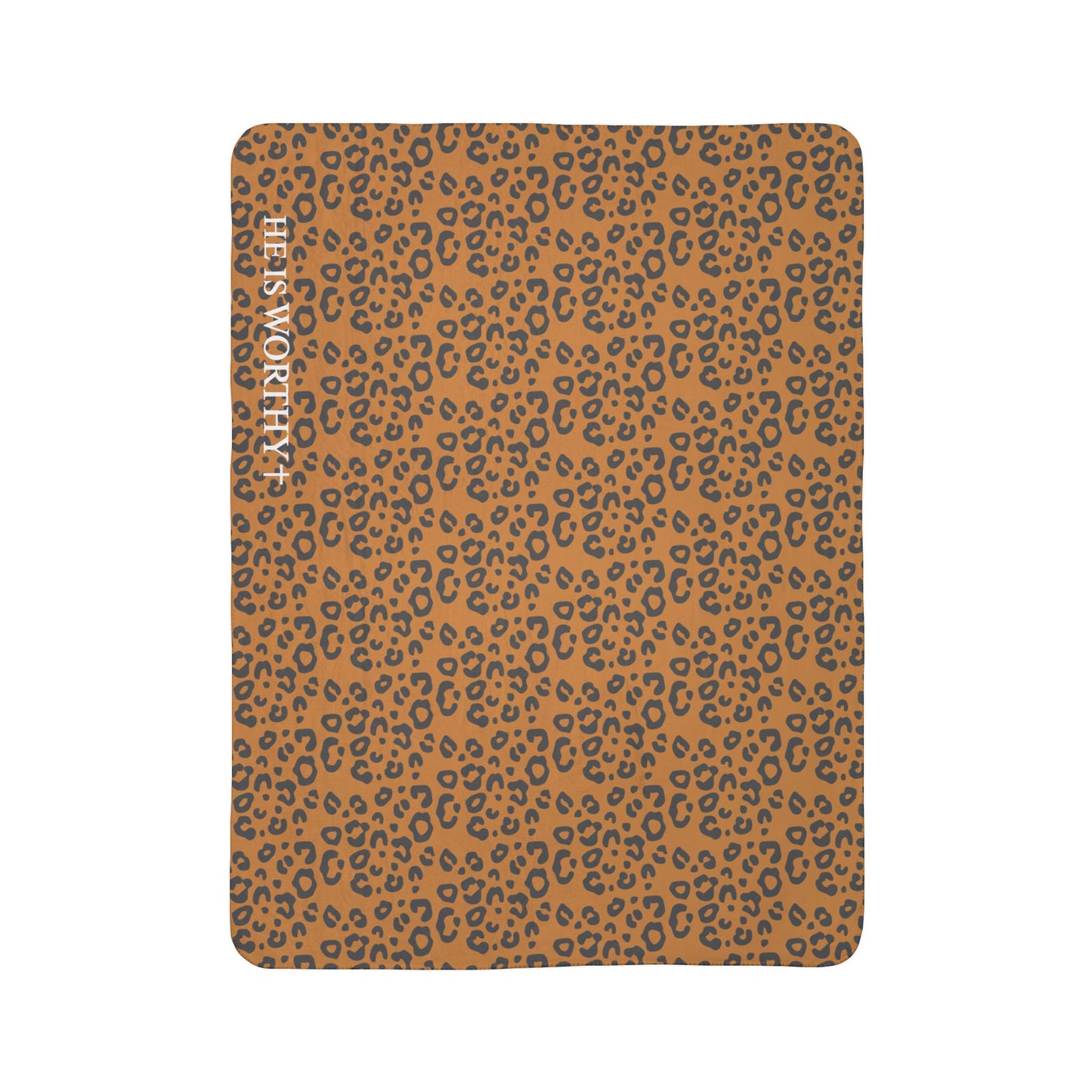 Worthy Leopard - Cozy Print Fleece Sherpa Throw Blanket