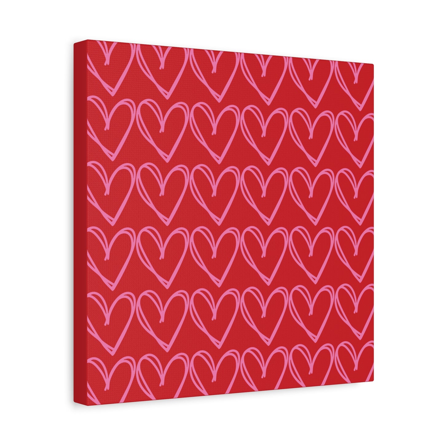 Canvas Wall Art - Red and Pink Hearts