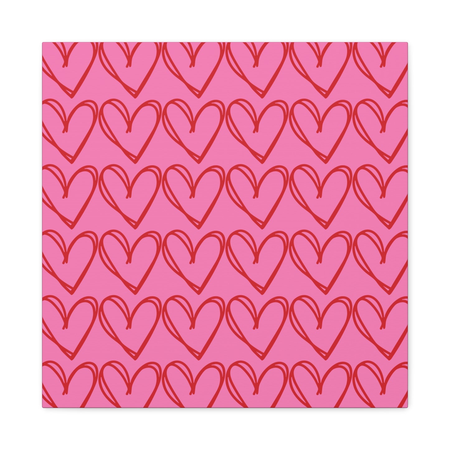 Canvas Wall Art - Pink and Red Hearts