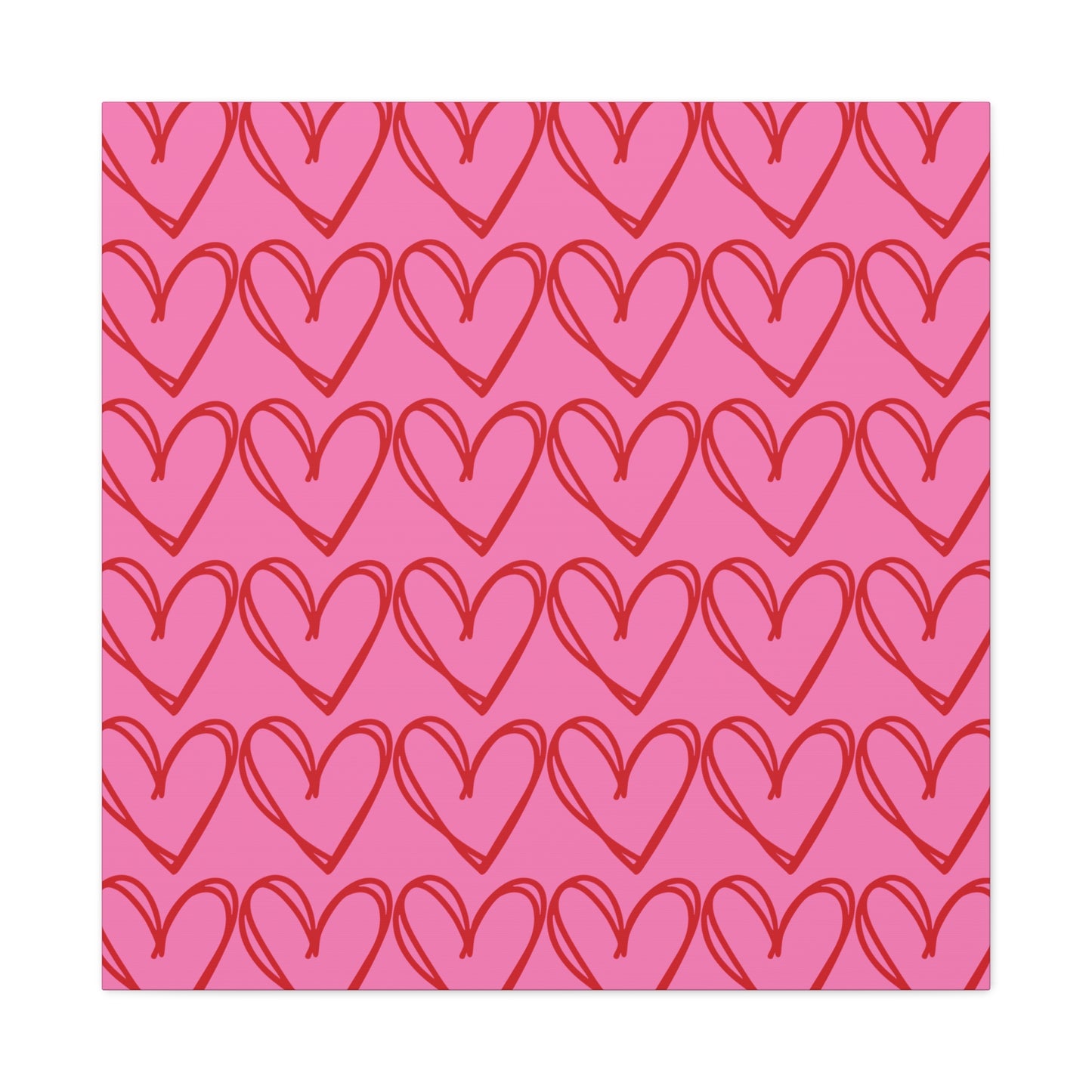 Canvas Wall Art - Pink and Red Hearts
