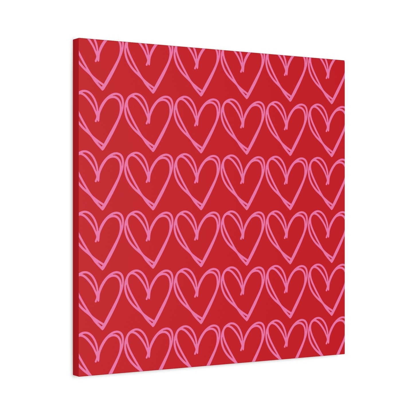 Canvas Wall Art - Red and Pink Hearts