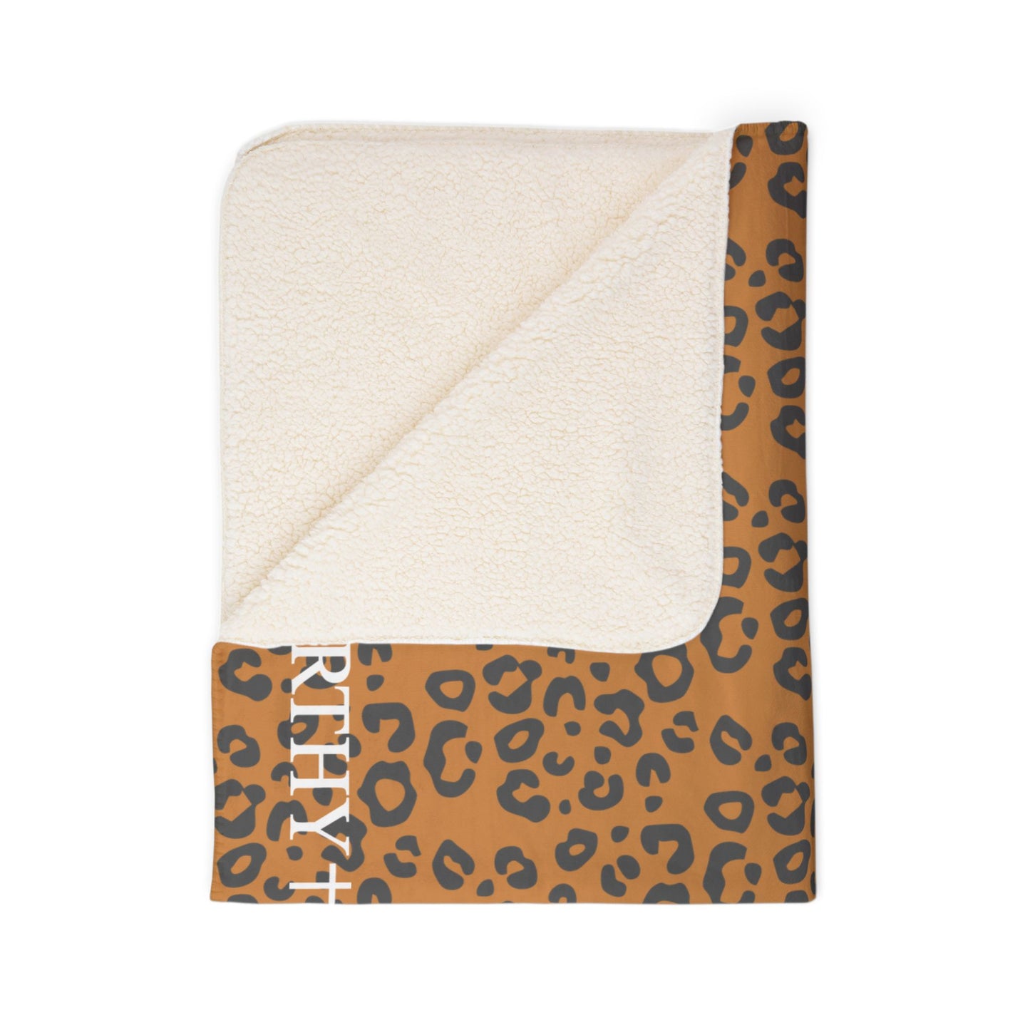 Worthy Leopard - Cozy Print Fleece Sherpa Throw Blanket