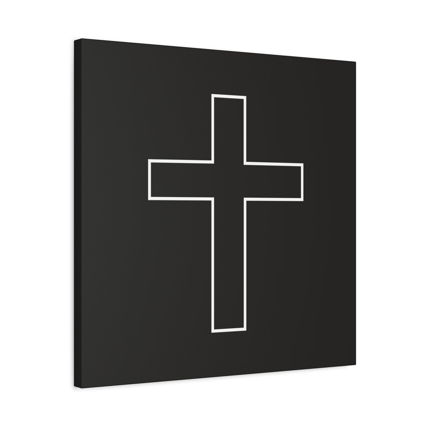 Minimalist Outline Cross - Canvas Wall Art