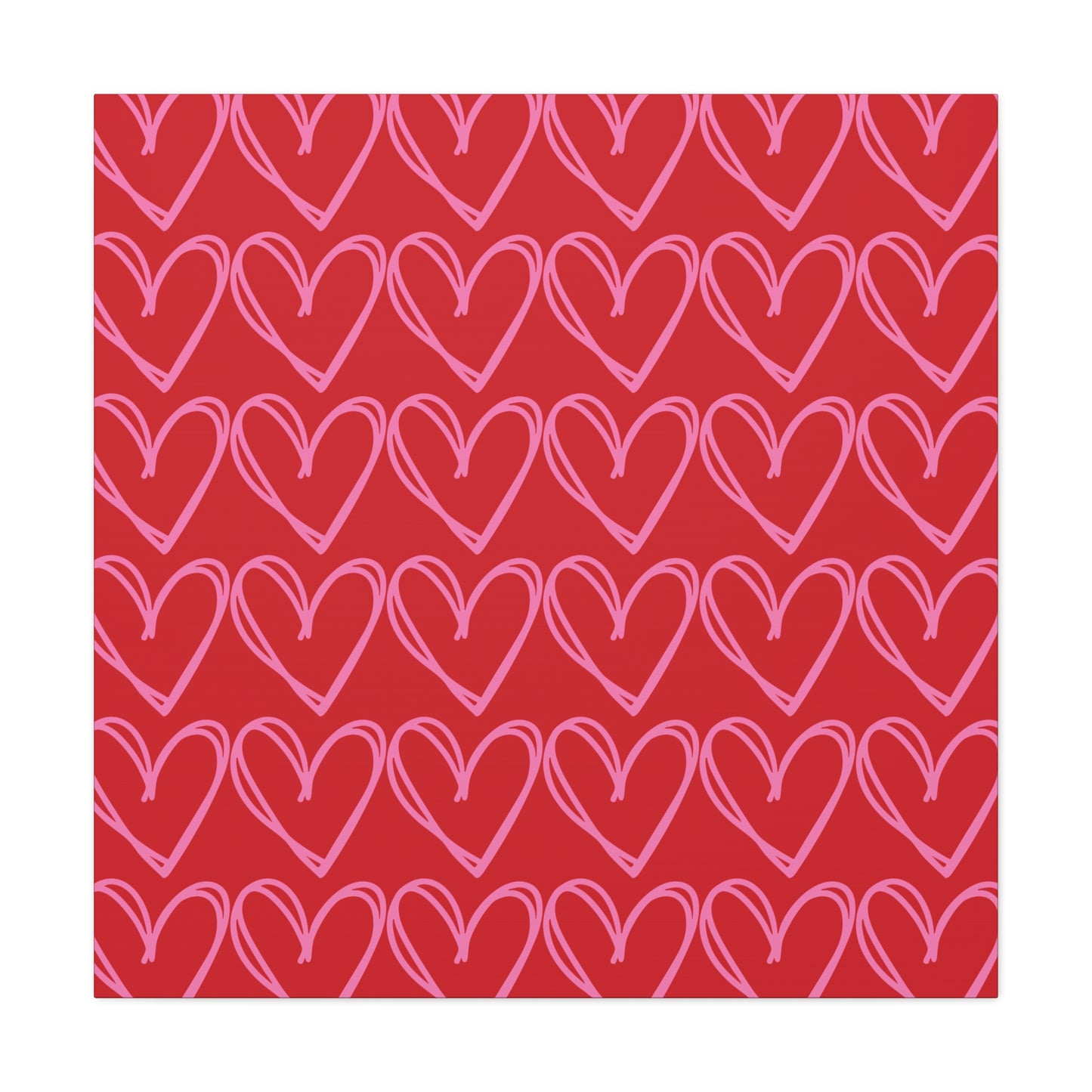 Canvas Wall Art - Red and Pink Hearts