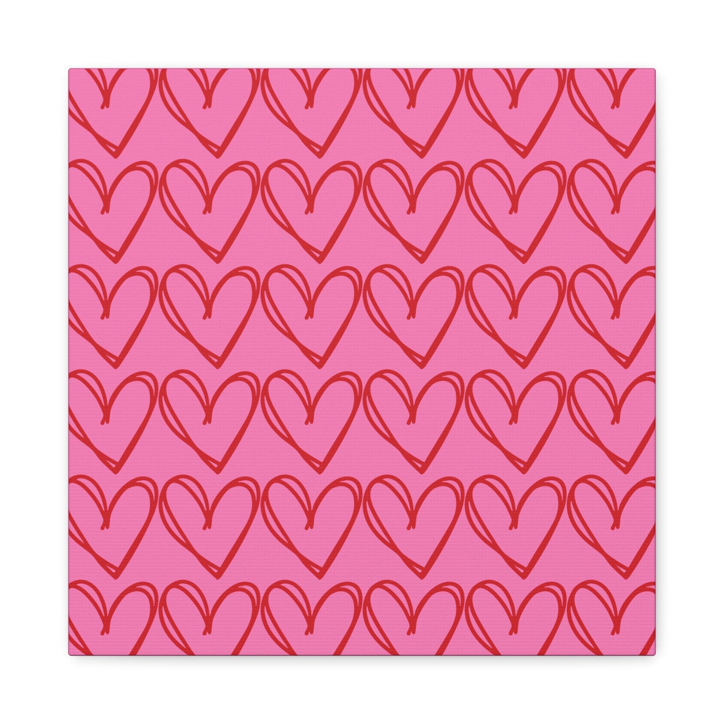 Canvas Wall Art - Pink and Red Hearts