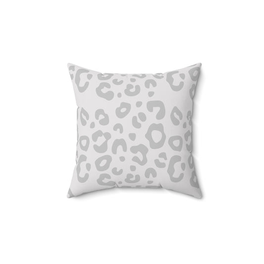 Light Grey Worthy Leopard - Print Decorative Pillow