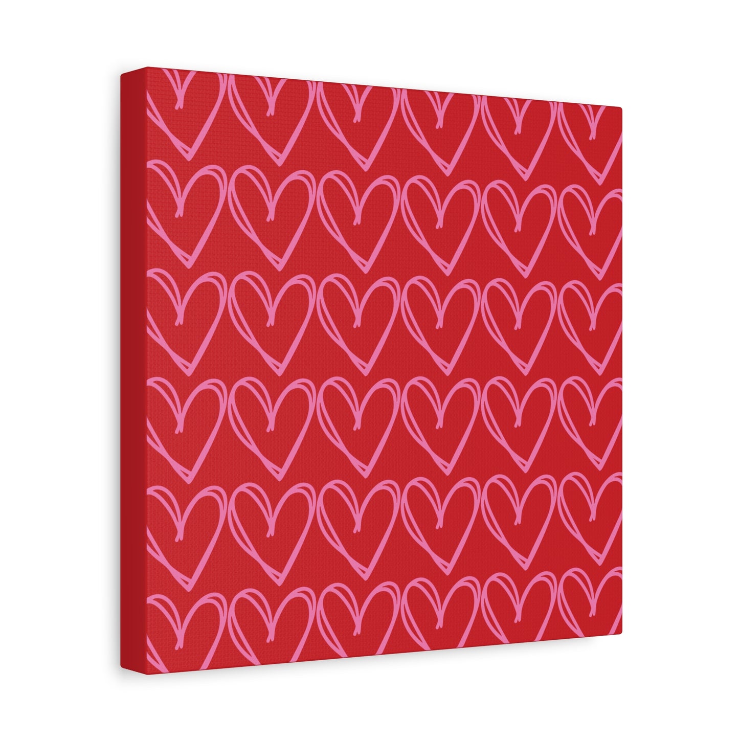 Canvas Wall Art - Red and Pink Hearts