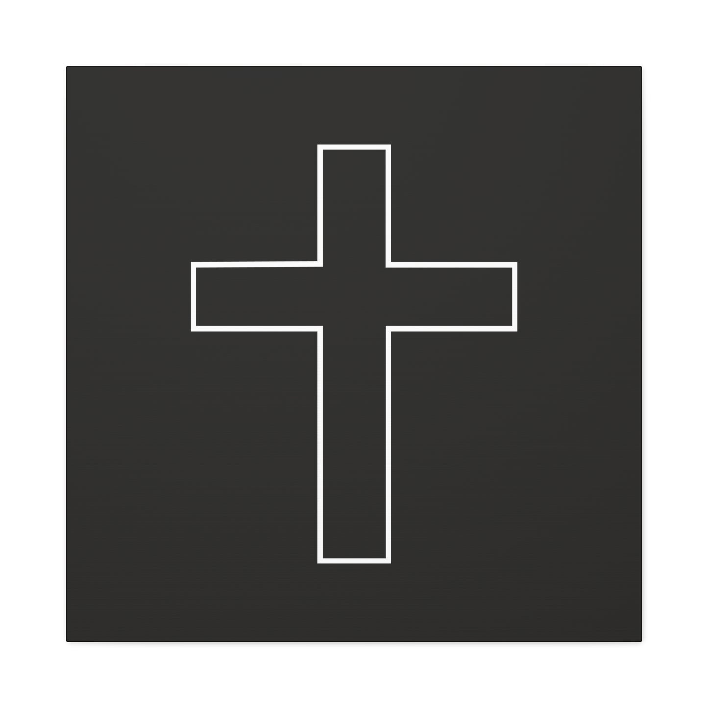 Minimalist Outline Cross - Canvas Wall Art