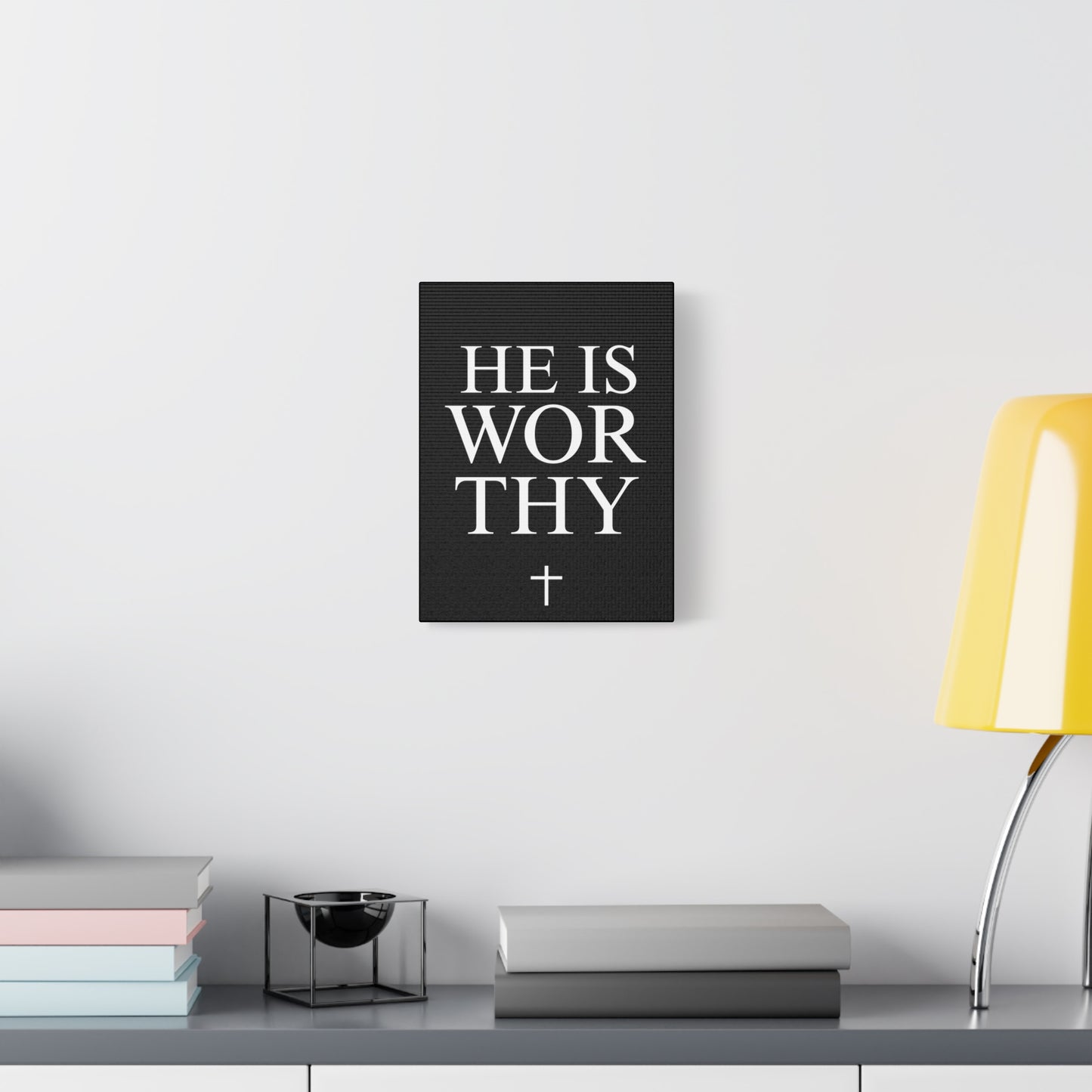 He Is Worthy - Inspirational Wall Art Canvas (Multiple Sizes)