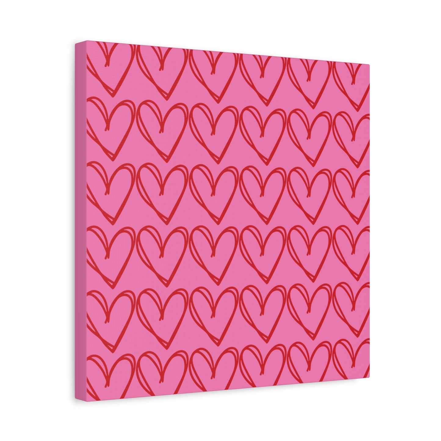 Canvas Wall Art - Pink and Red Hearts