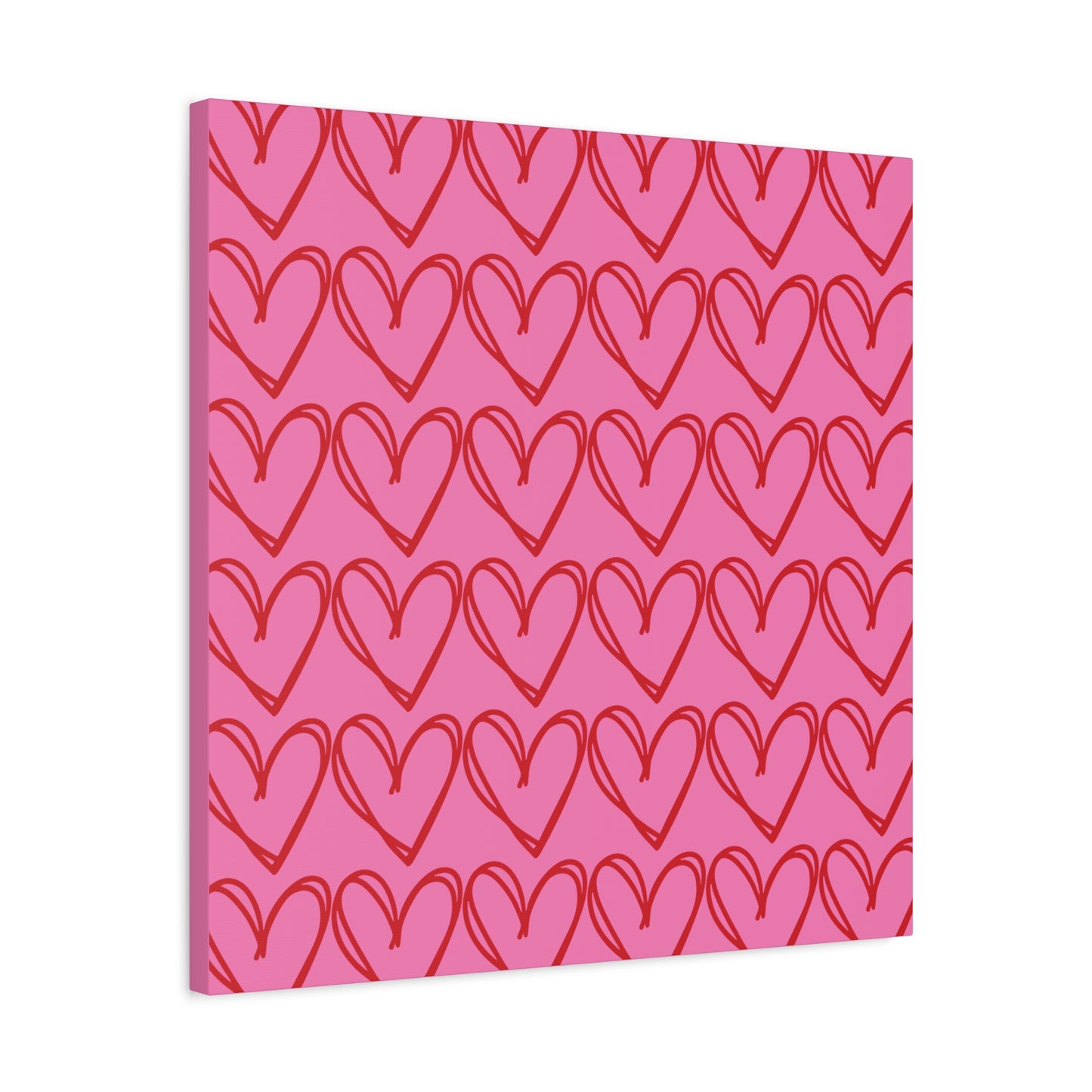 Canvas Wall Art - Pink and Red Hearts