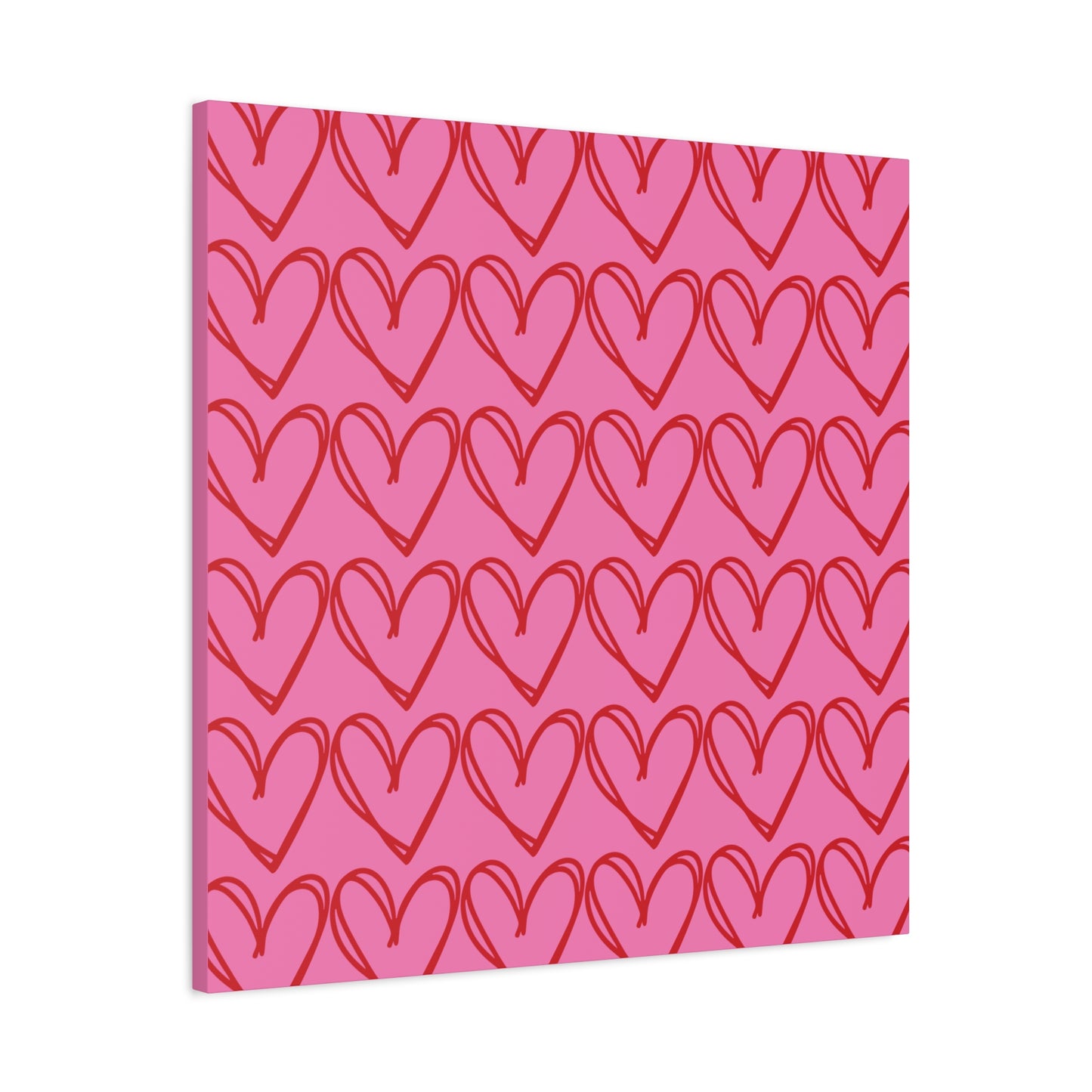 Canvas Wall Art - Pink and Red Hearts