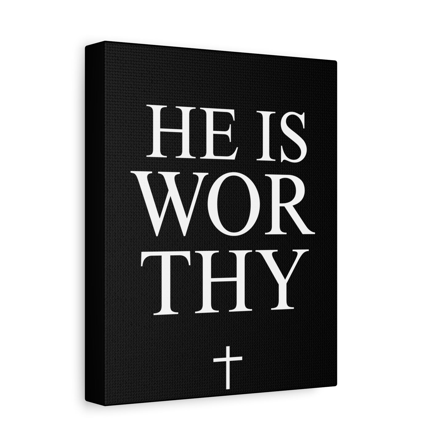 He Is Worthy - Inspirational Wall Art Canvas (Multiple Sizes)