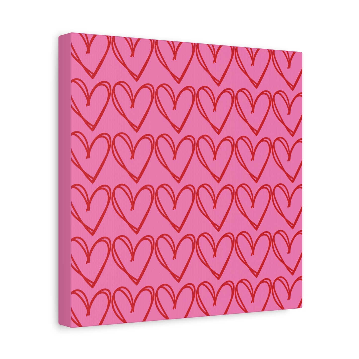 Canvas Wall Art - Pink and Red Hearts