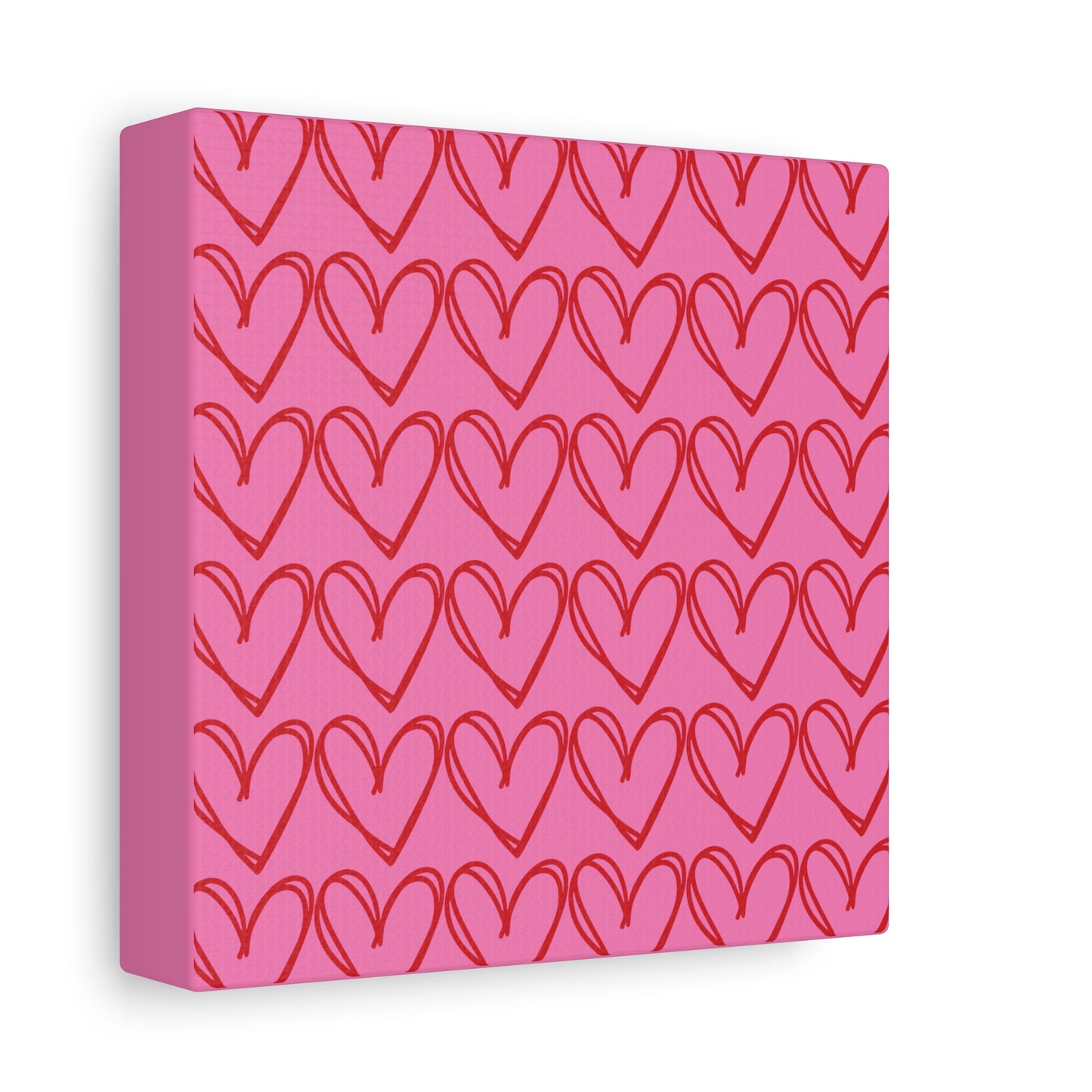 Canvas Wall Art - Pink and Red Hearts