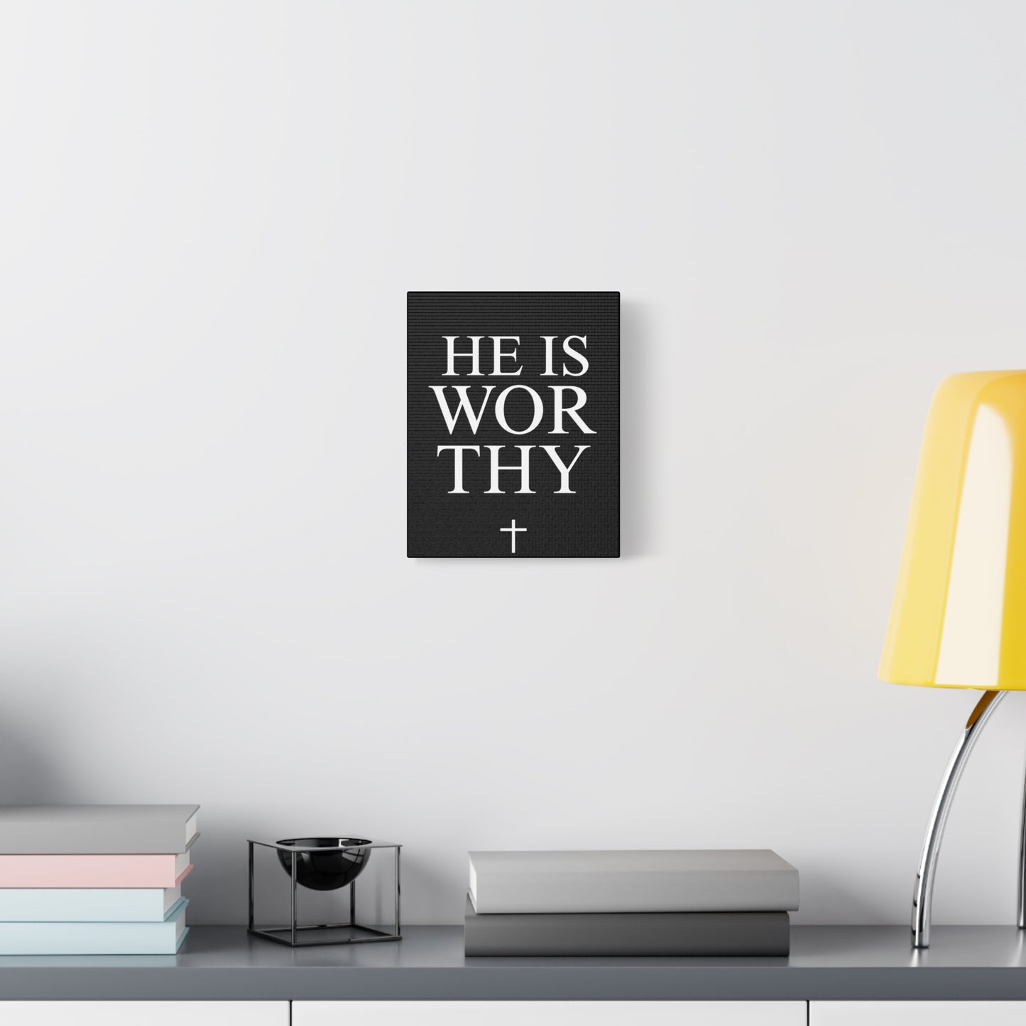 He Is Worthy - Inspirational Wall Art Canvas (Multiple Sizes)