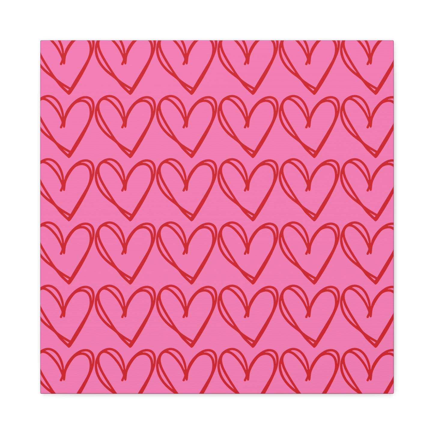 Canvas Wall Art - Pink and Red Hearts