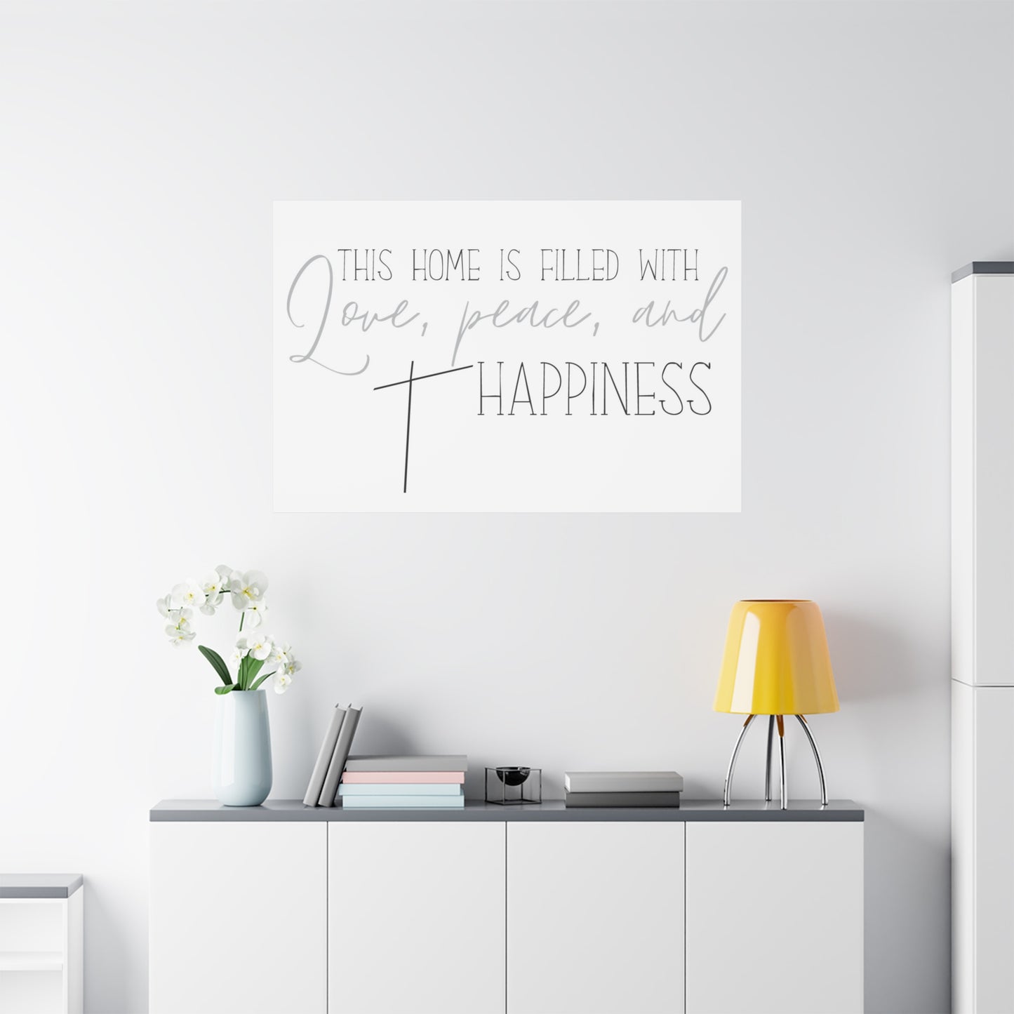 Love, Peace, and Happiness - Inspirational Canvas Wall Art