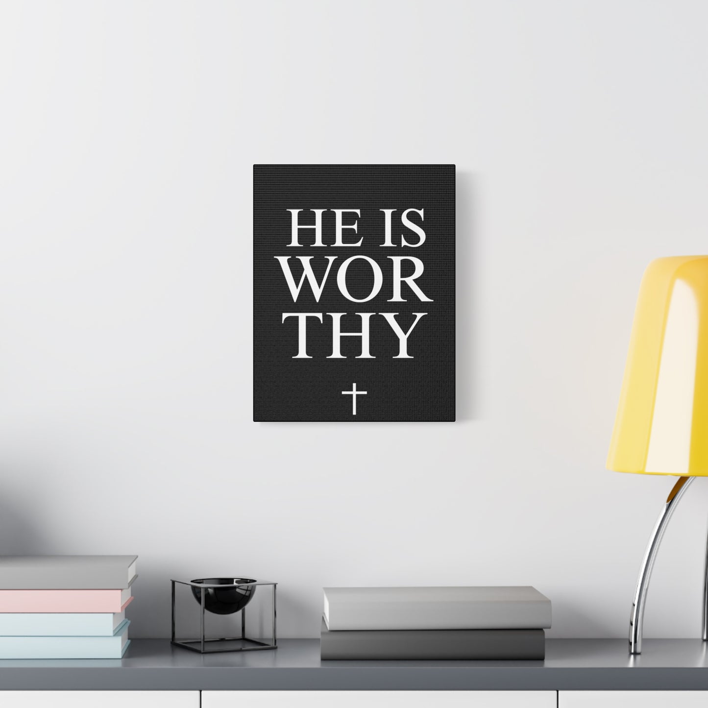 He Is Worthy - Inspirational Wall Art Canvas (Multiple Sizes)