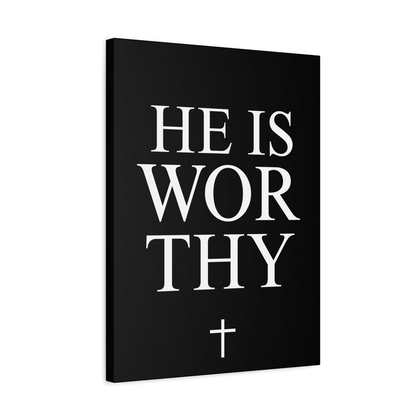 He Is Worthy - Inspirational Wall Art Canvas (Multiple Sizes)