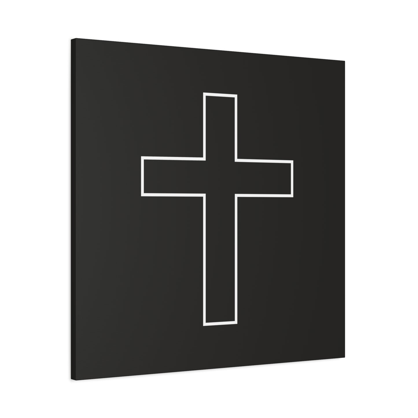 Minimalist Outline Cross - Canvas Wall Art