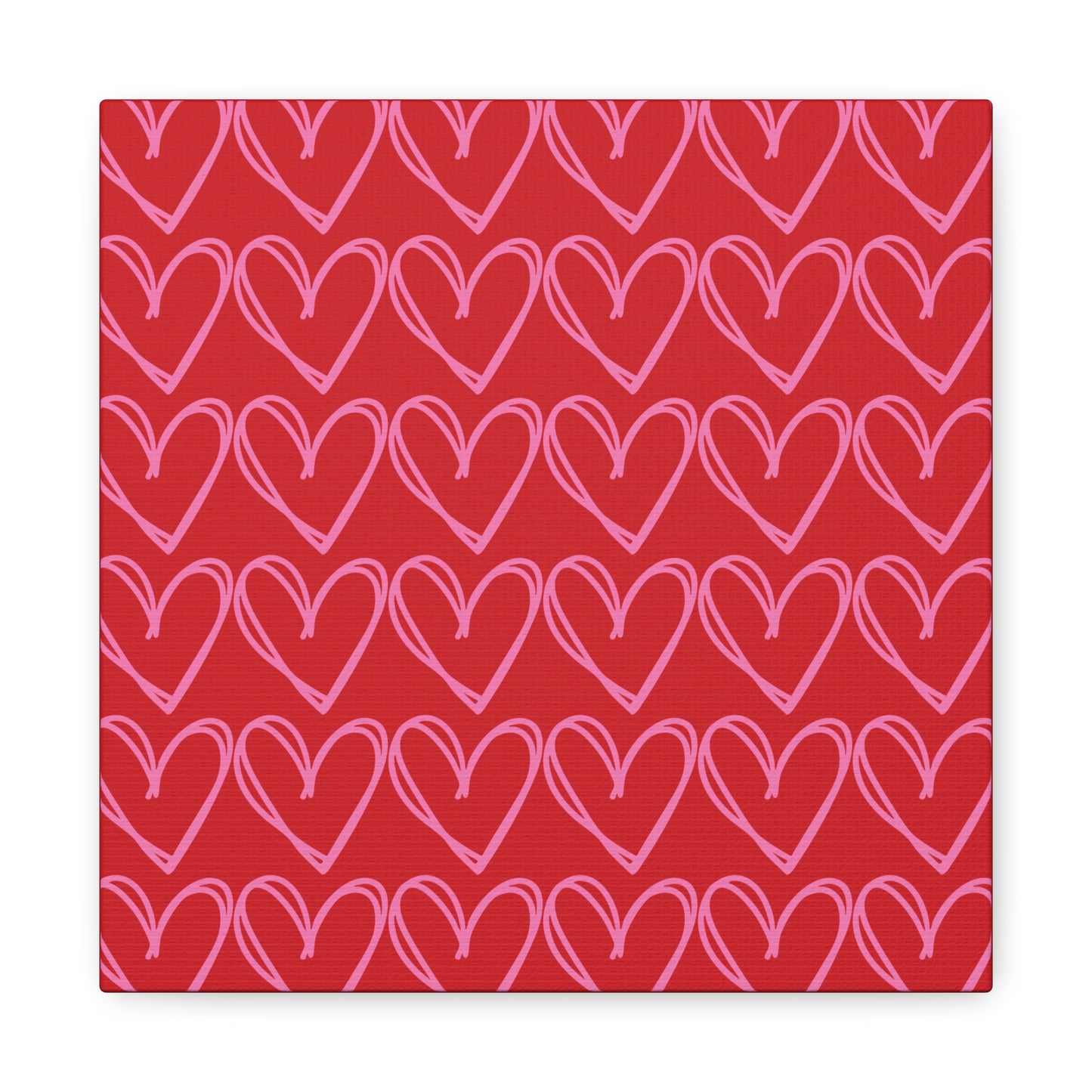 Canvas Wall Art - Red and Pink Hearts