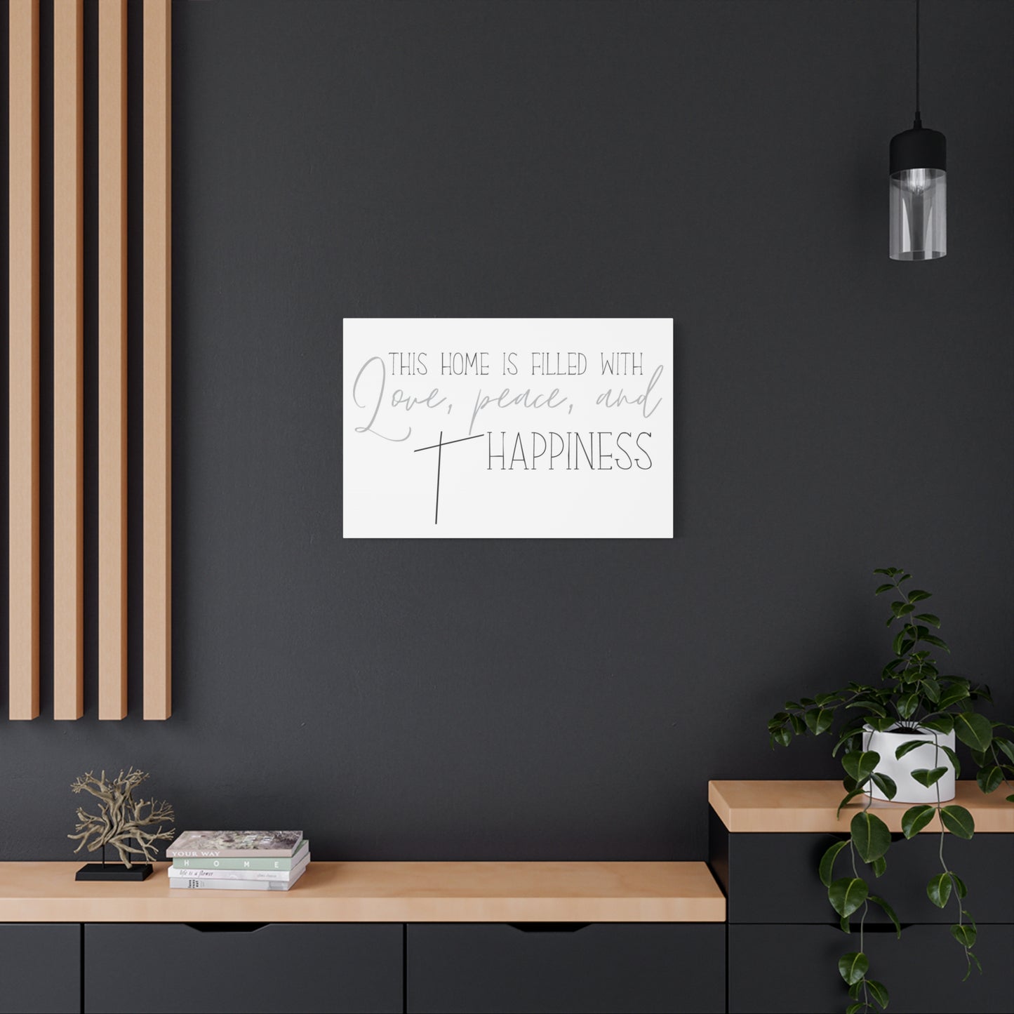 Love, Peace, and Happiness - Inspirational Canvas Wall Art
