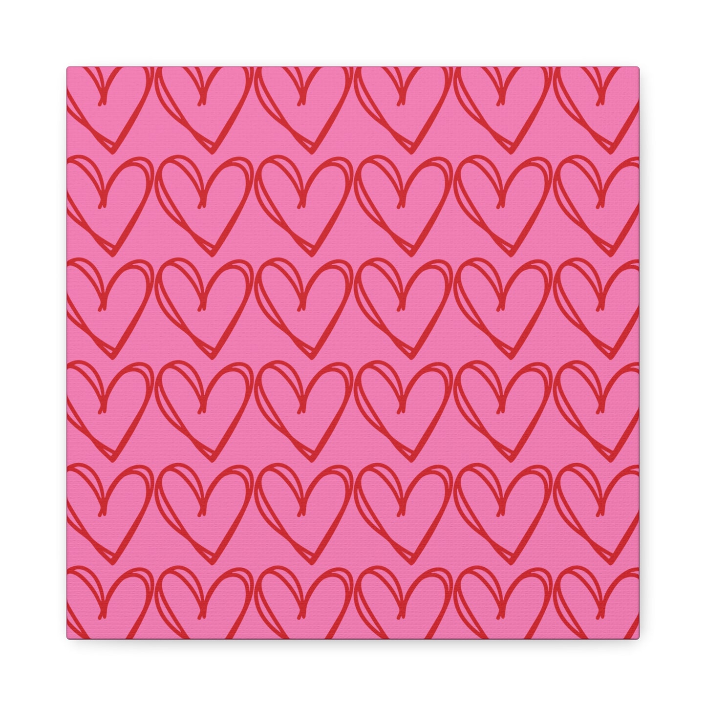 Canvas Wall Art - Pink and Red Hearts