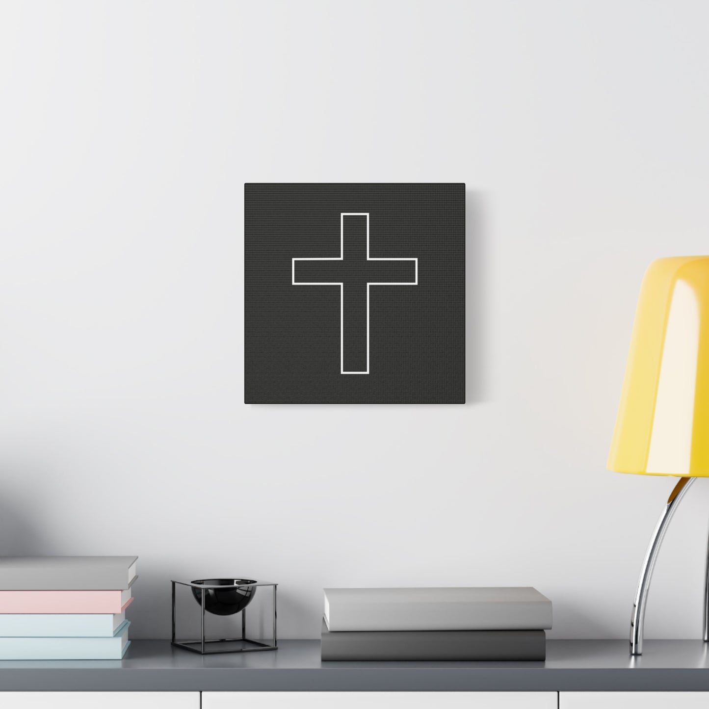 Minimalist Outline Cross - Canvas Wall Art