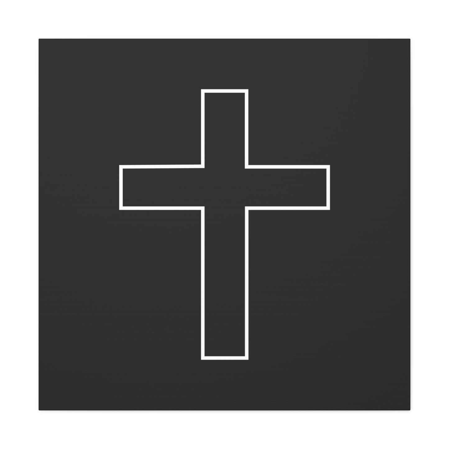 Minimalist Outline Cross - Canvas Wall Art