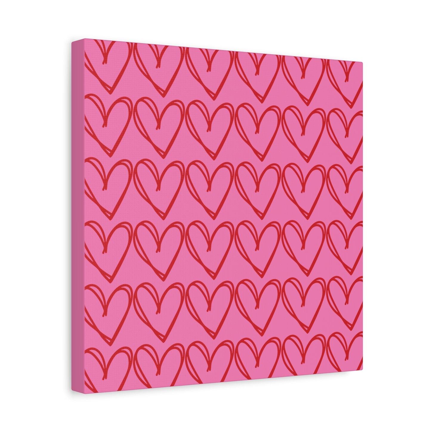 Canvas Wall Art - Pink and Red Hearts