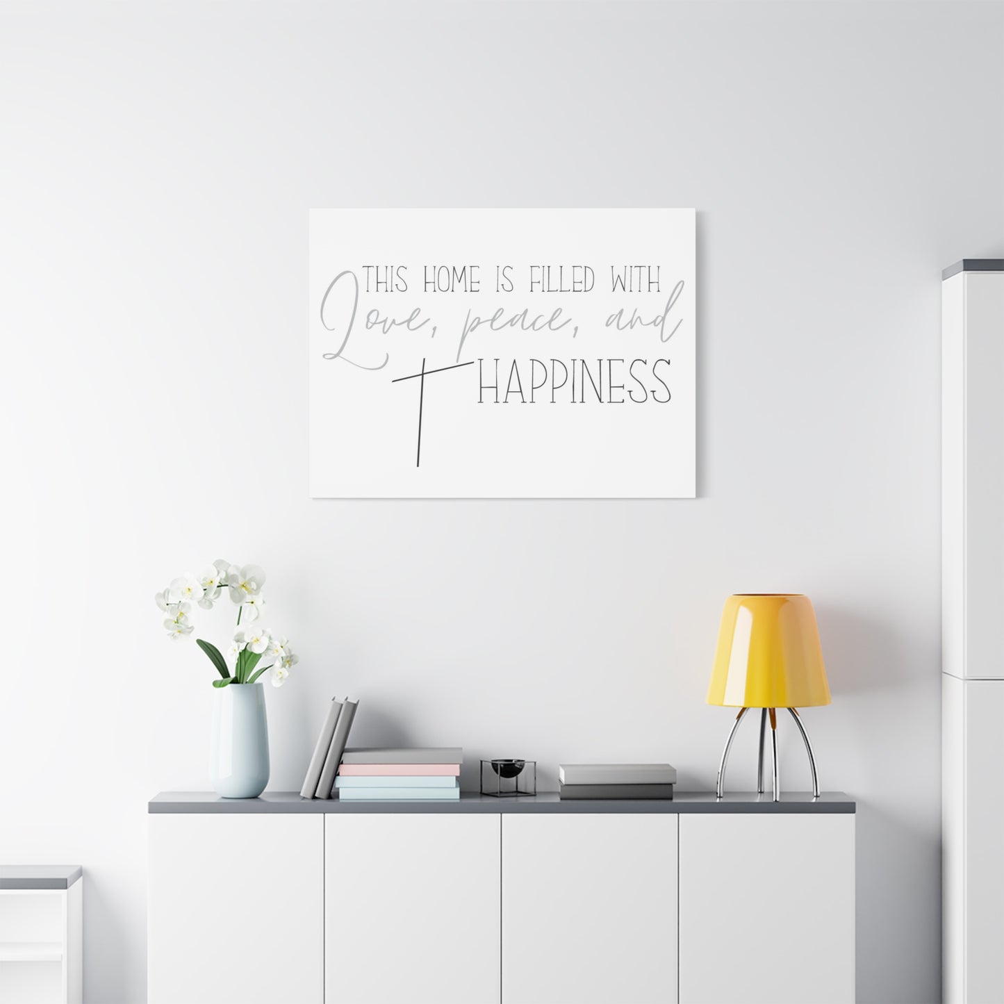 Love, Peace, and Happiness - Inspirational Canvas Wall Art