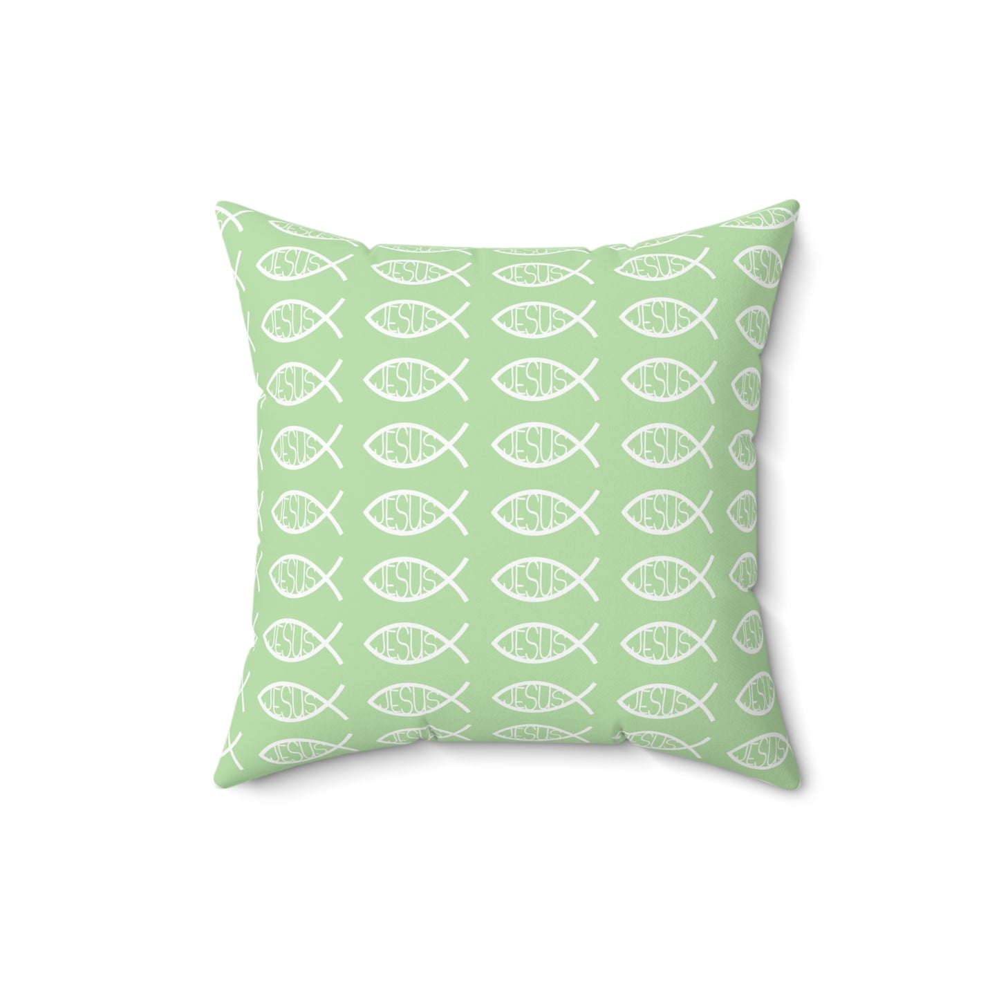 Decorative Throw Pillow - Jesus Fish Matching Design
